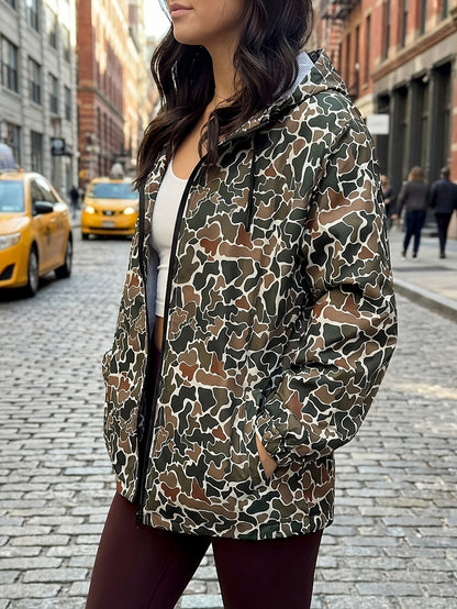 Women's Windproof Graphic Pullover Hoodie detail view