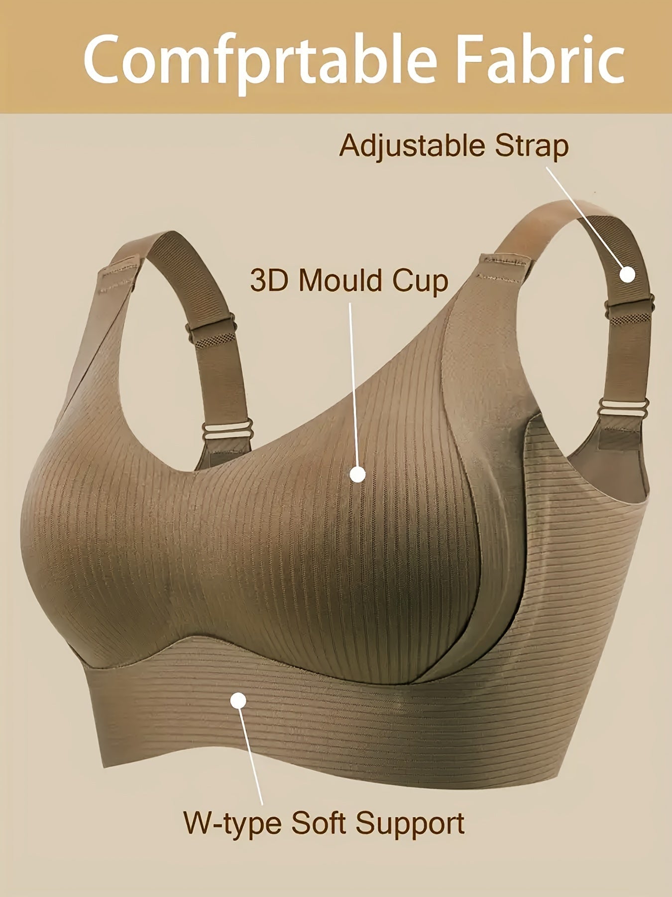 Women's Wireless Bra - High Support – view 9