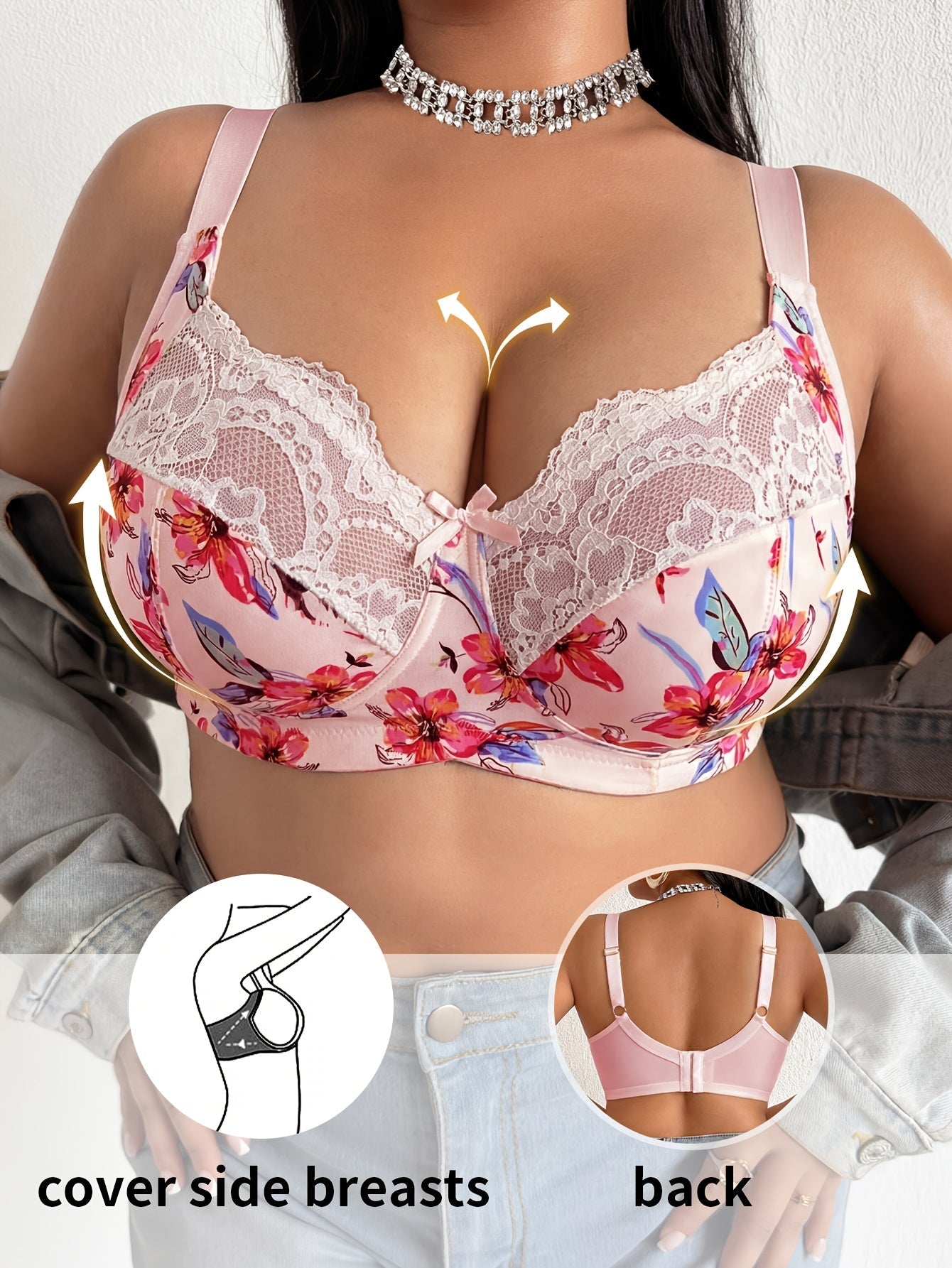 Women’s Wireless Bra - Lace Detail Comfort – view 4