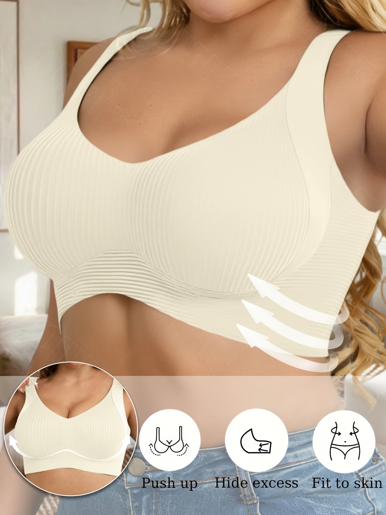 Women's Wireless Bra - Removable Pads, Everyday Support – view 4