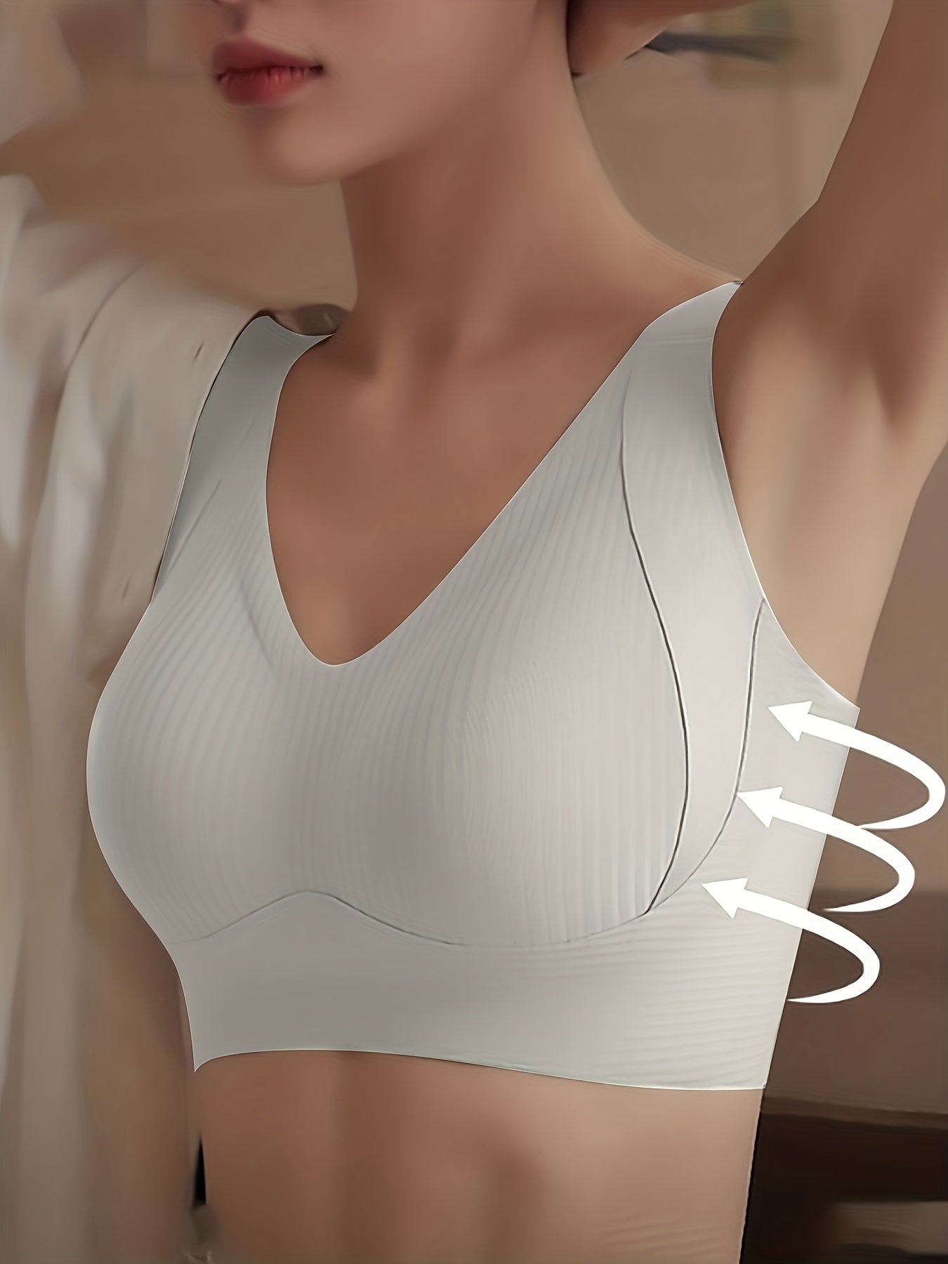 Women's Wireless Bra - Short Sleeve – Sizes 1XL–4XL – Black option – view 2