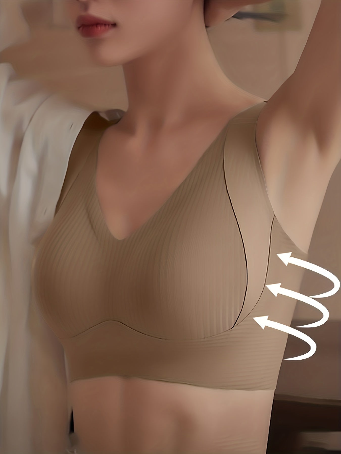 Women's Wireless Bra - Short Sleeve – Sizes 1XL–4XL – Black option – view 3
