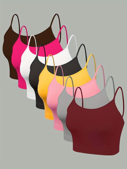 Women's Wireless Bra - Sleeveless – 8pcs Multi-color – view 8