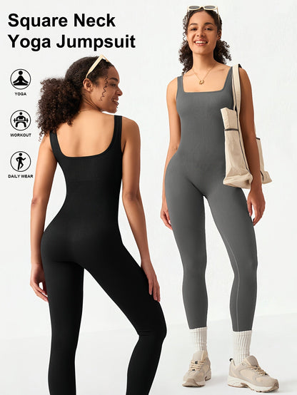 Women's Workout Jumpsuit - Full Length detail view