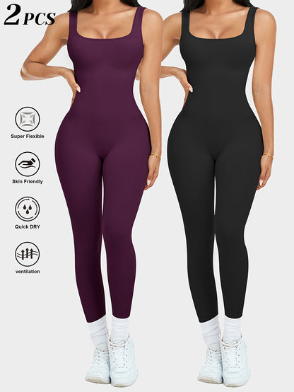 Women's Workout Jumpsuit - Full Length detail view