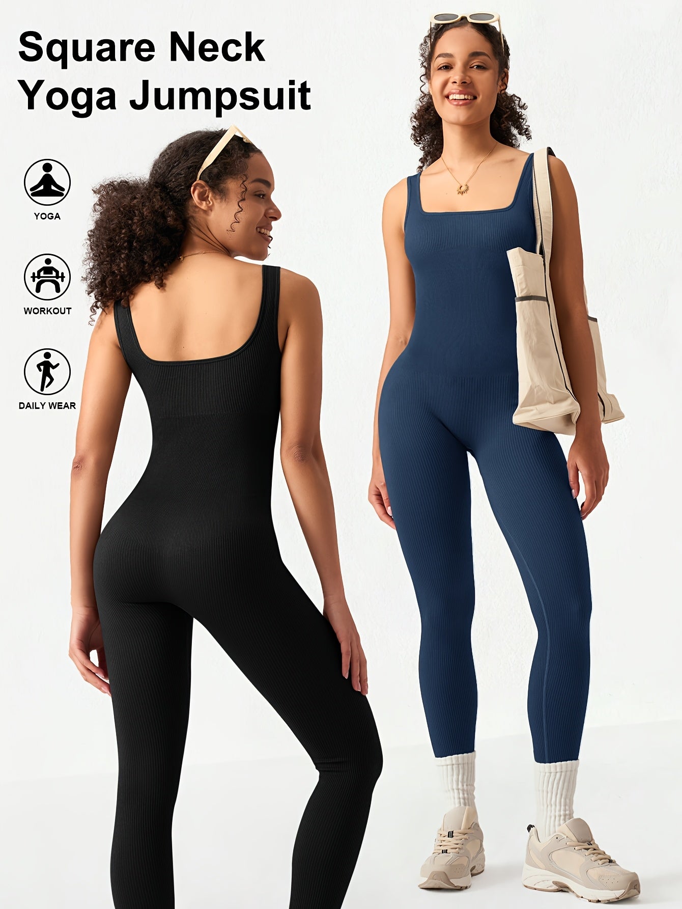 Women's Workout Jumpsuit - Full Length detail view