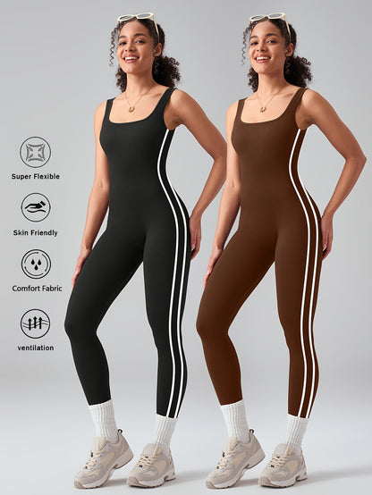 Women's Workout Jumpsuit - Full Length detail view