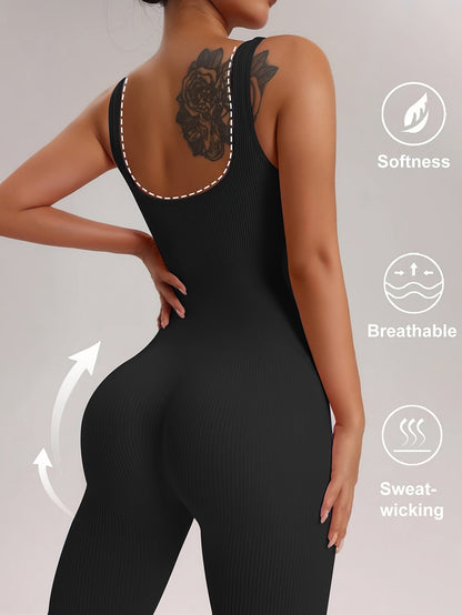 Women's Workout Jumpsuit - Full Length detail view