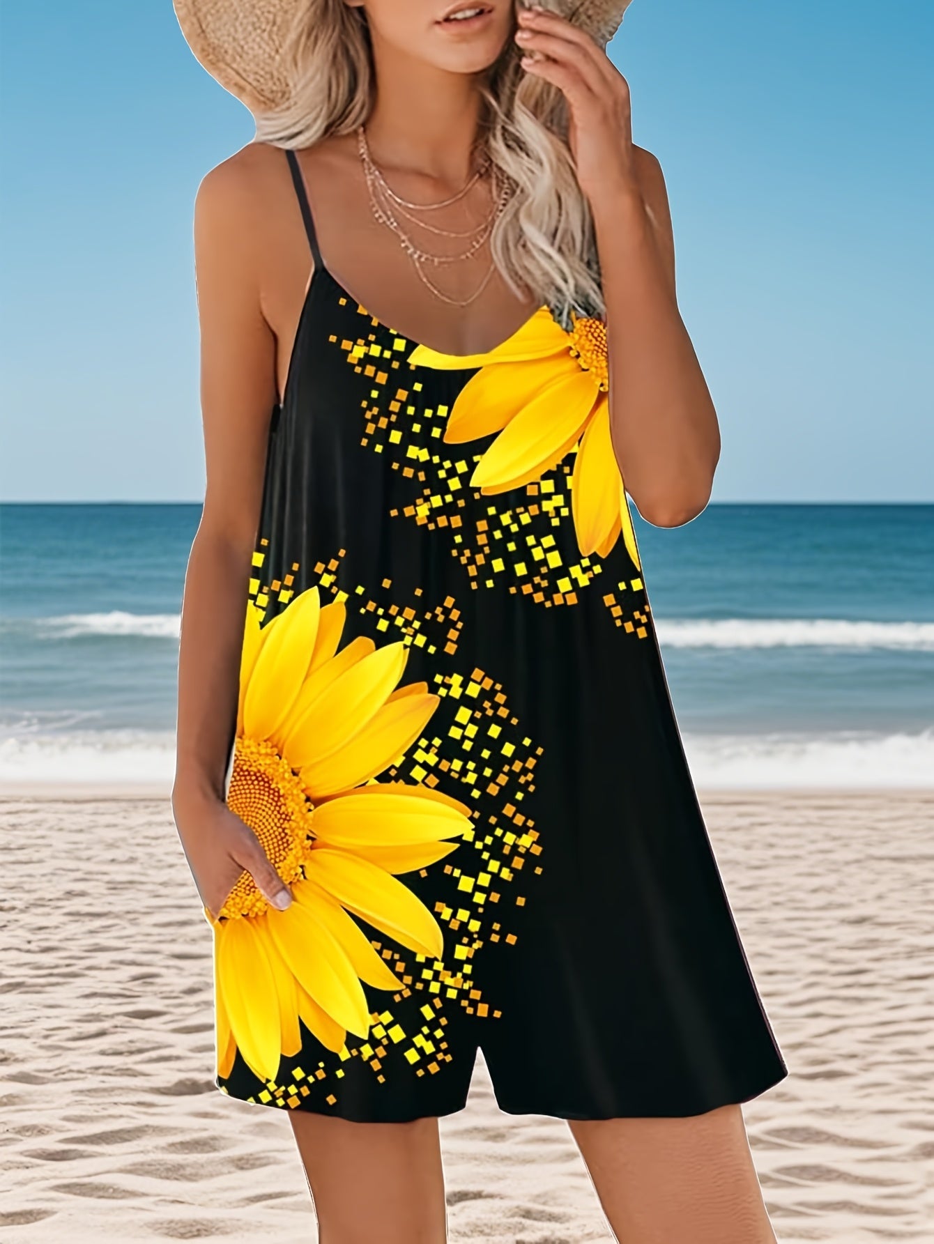Women's Workout Jumpsuit - Halter Neck Full Length – main product image