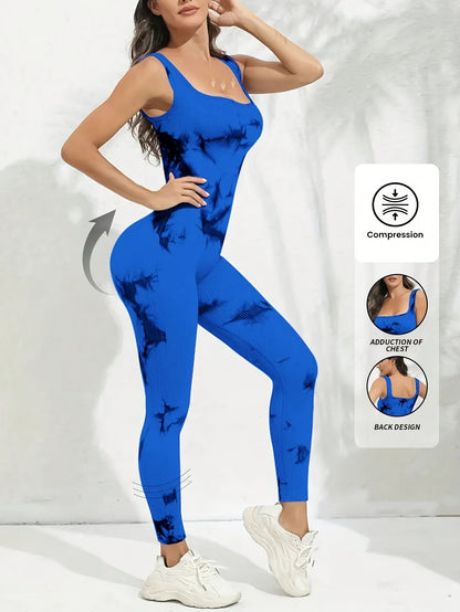 Women's Workout Jumpsuit - Square Neck Full Length – view 7