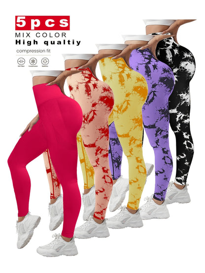 Women's Workout Leggings - 01bk+10ye+11co+13pu+1 Sculpting Detail – view 7