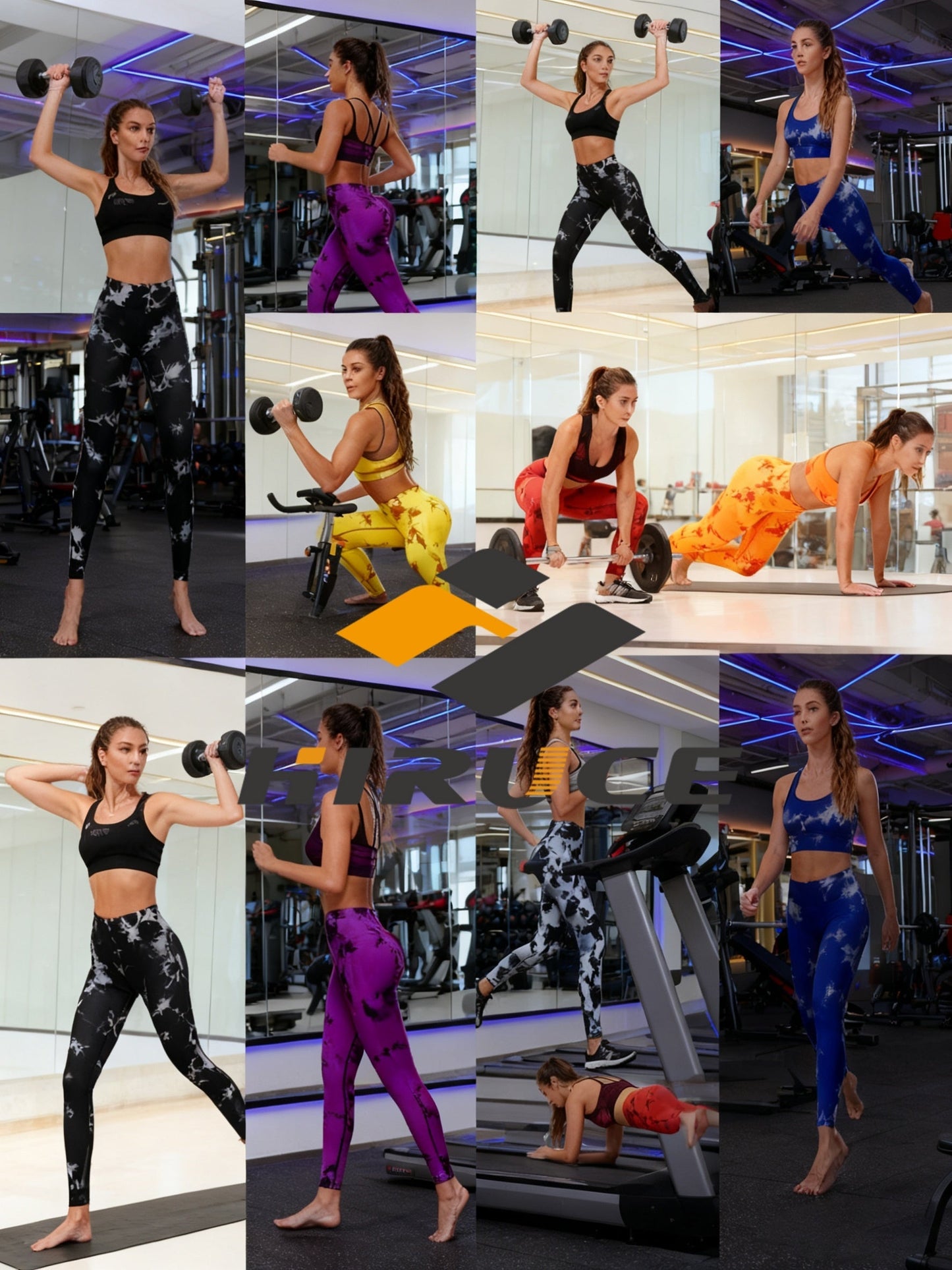 Women's Workout Leggings - 01bk+10ye+11co+13pu+1 Sculpting Detail detail view