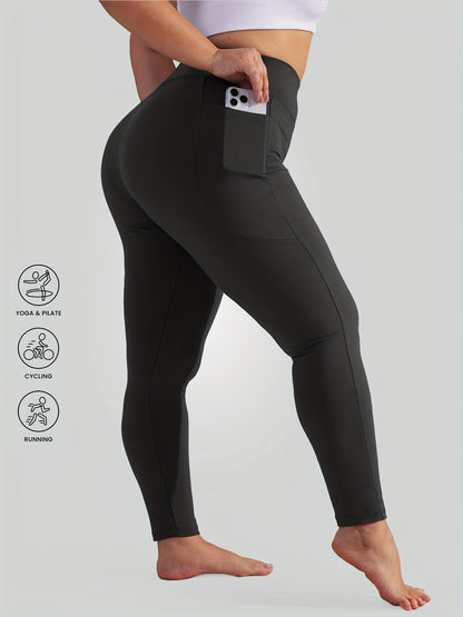 Women's Workout Leggings - 1 Black 1 Navy Blue 1 Wine Red Pockets – view 7