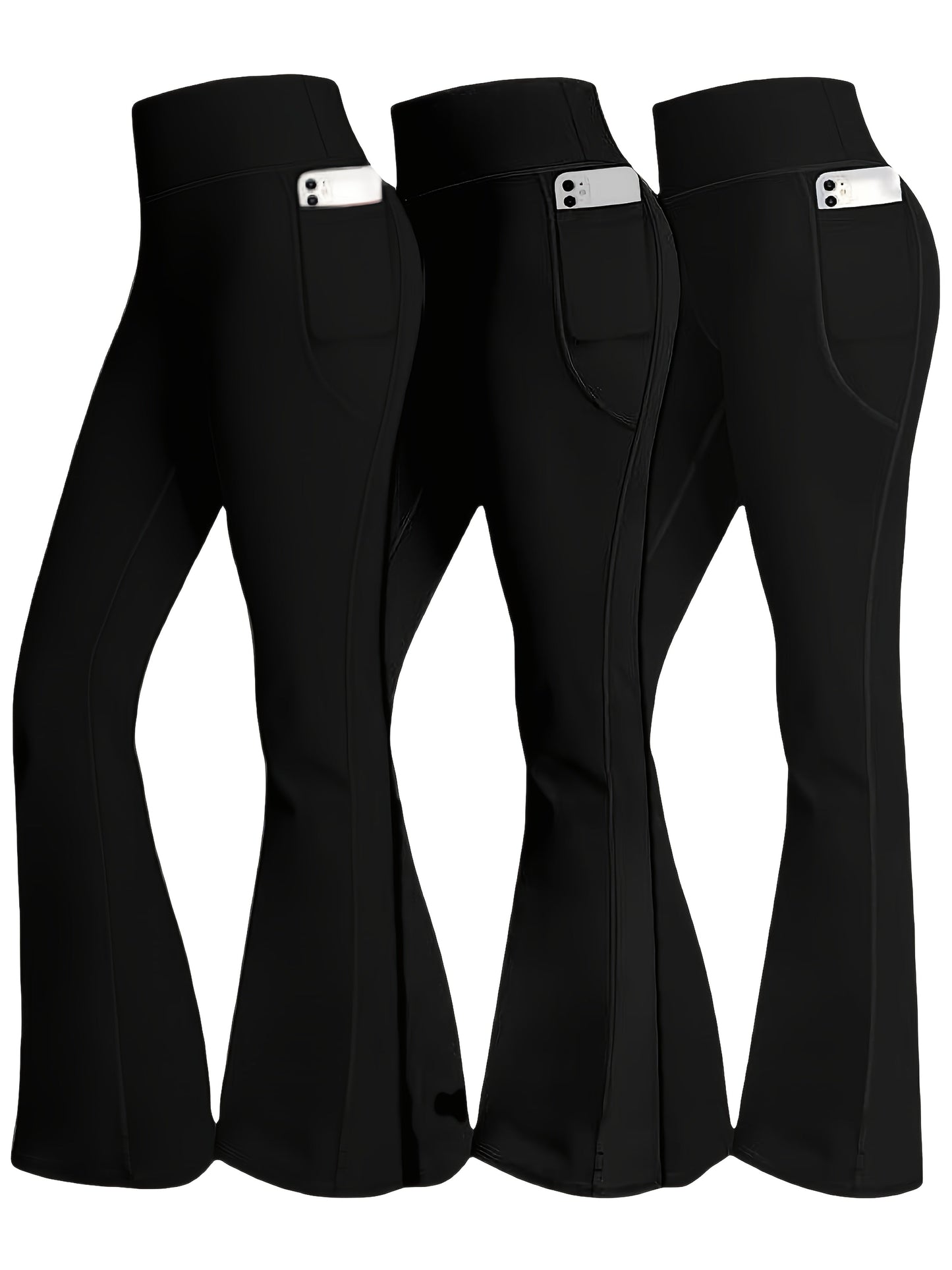 Women's Workout Leggings - 3-Pack High-Waist detail view