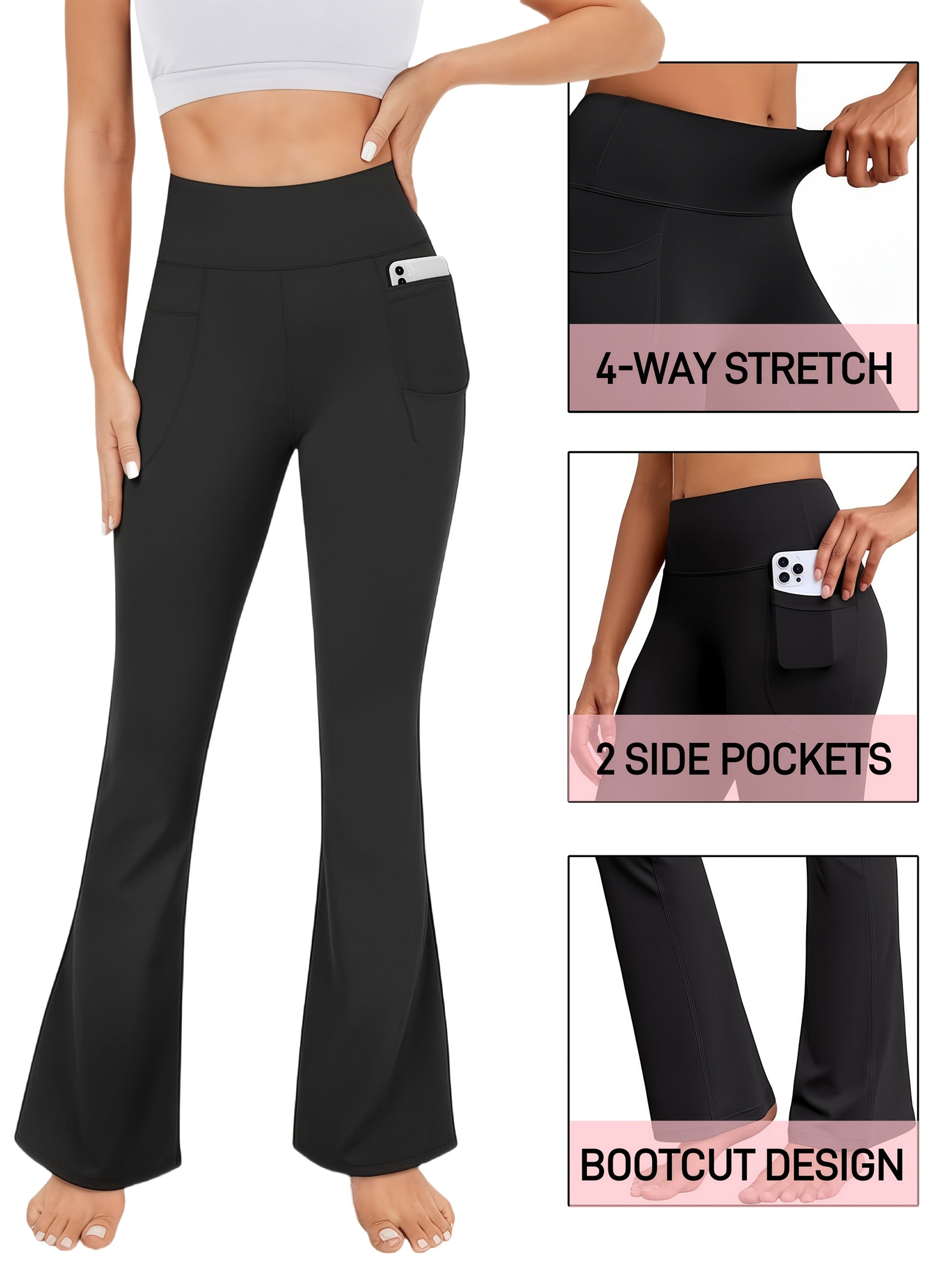 Women's Workout Leggings - 3-Pack High-Waist detail view
