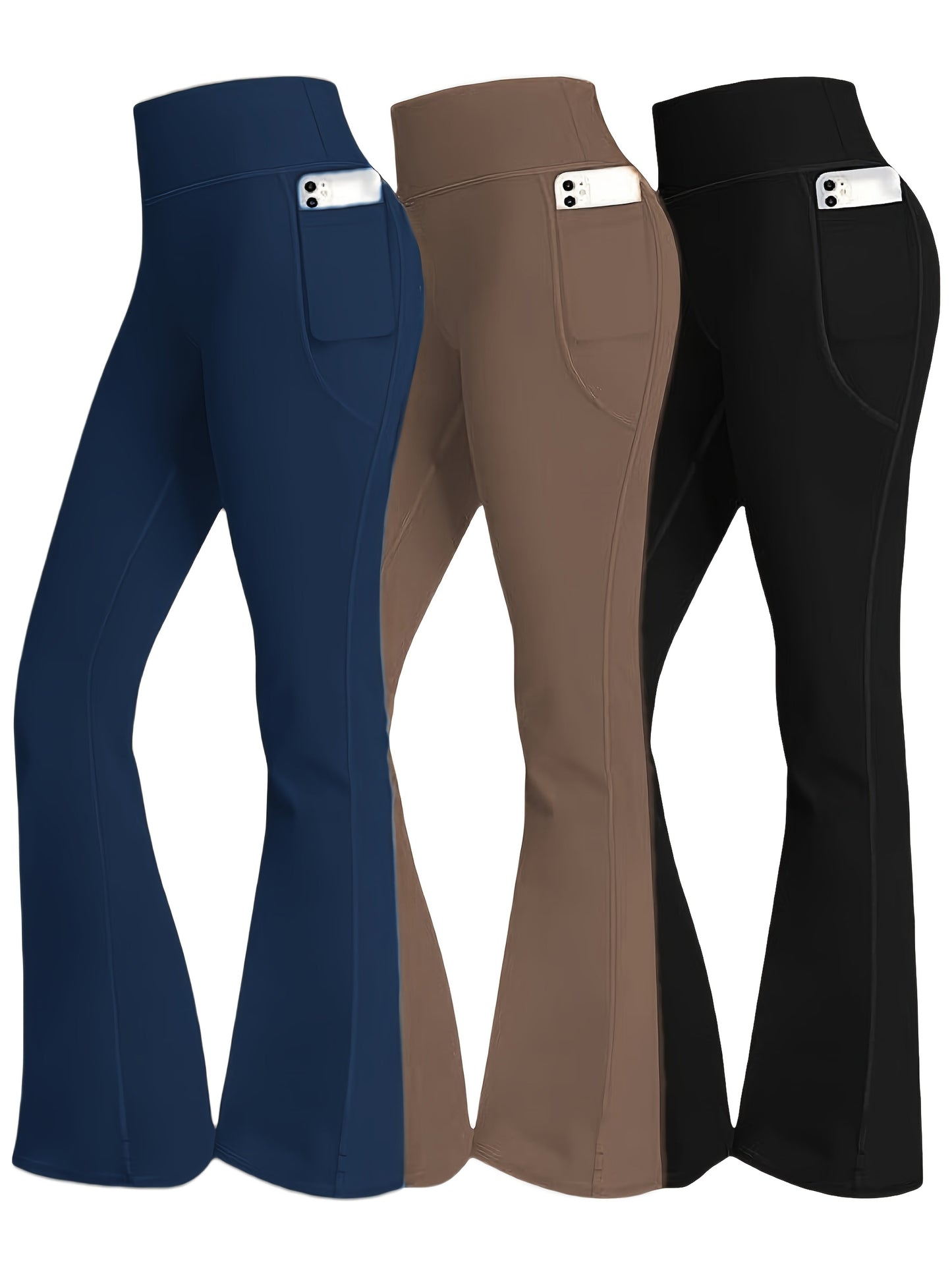 Women's Workout Leggings - 3-Pack High-Waist – Black option – view 3