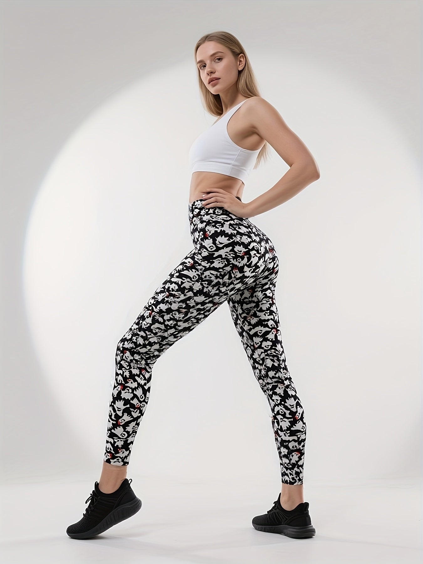 Women's Workout Leggings - 5-Pack Elastic Waist detail view