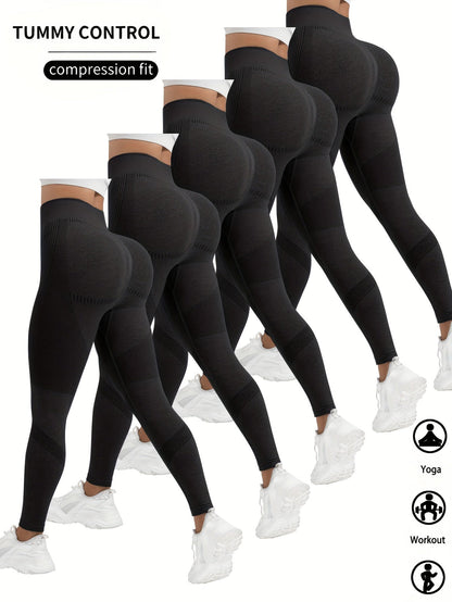 Women's Workout Leggings - 5-Pack High-Waist detail view
