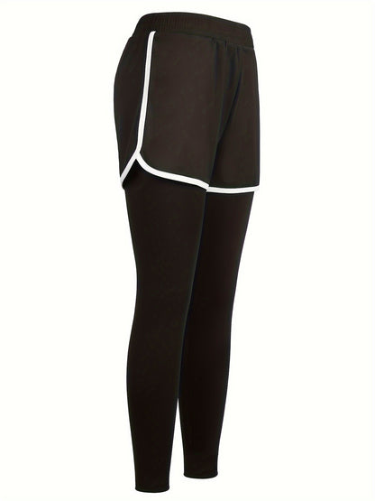 Women's Workout Leggings - Black Pockets detail view