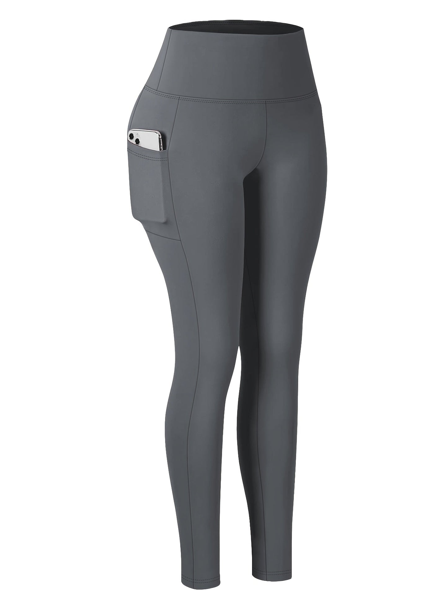 Women's Workout Leggings - Black Tummy Control – view 3