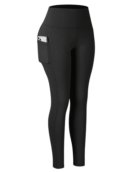 Women's Workout Leggings - Black Tummy Control – view 4