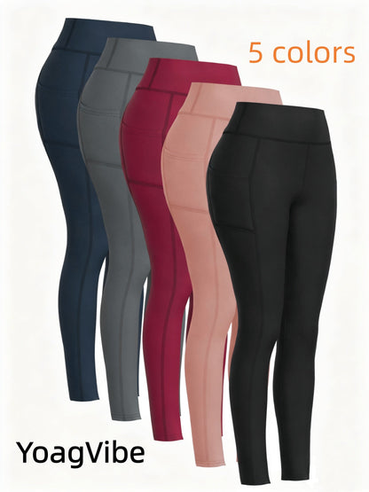 Women's Workout Leggings - Black Tummy Control – Black option – main product image