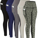 Yellow Leopard Print + White + Gray + Royal Blue + Black