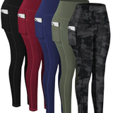 Gray Print + Green + Royal Blue + Wine Red + Black