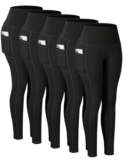 Women's Workout Leggings - Combination Of Four Pockets detail view