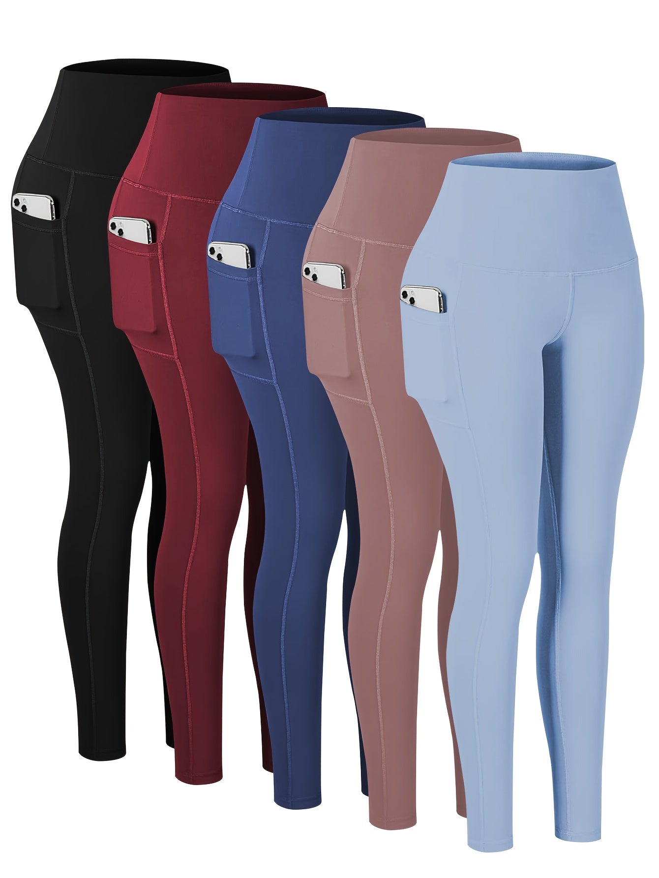 Women's Workout Leggings - Combination Of Four Pockets detail view