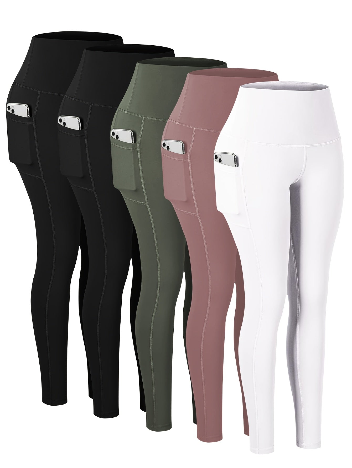 Women's Workout Leggings - Combination Of Four Pockets detail view