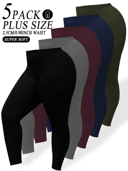 Women's Workout Leggings - Elastic Waist Slim Fit detail view