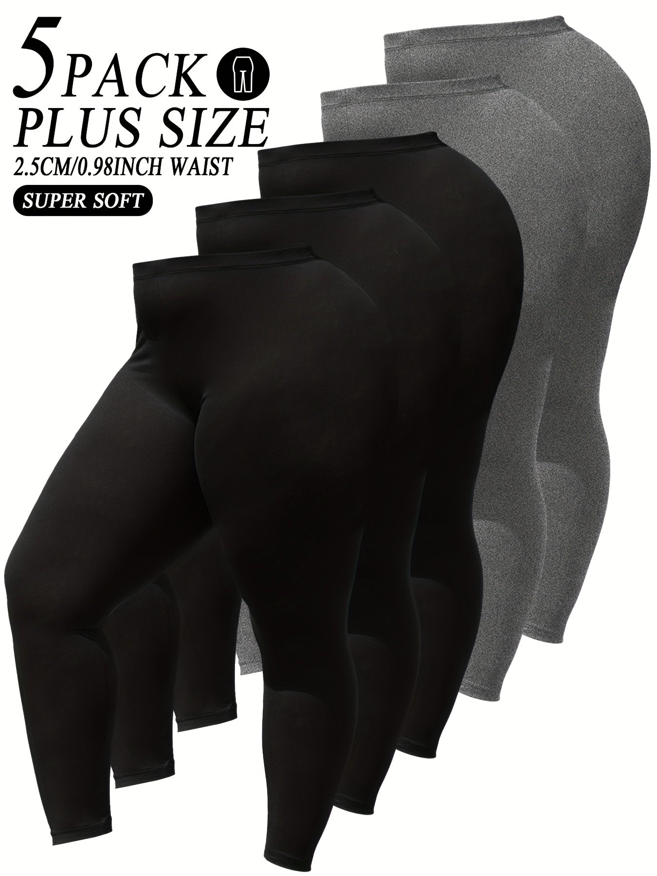 Women's Workout Leggings - Elastic Waist Slim Fit detail view