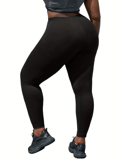 Women's Workout Leggings - Elastic Waist Slim Fit detail view