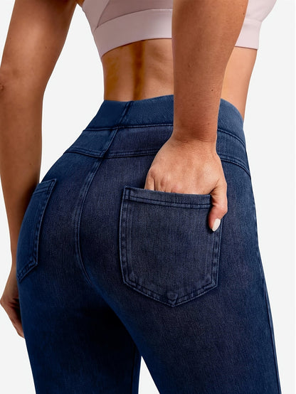Women's Workout Leggings - High-Waist Pockets detail view
