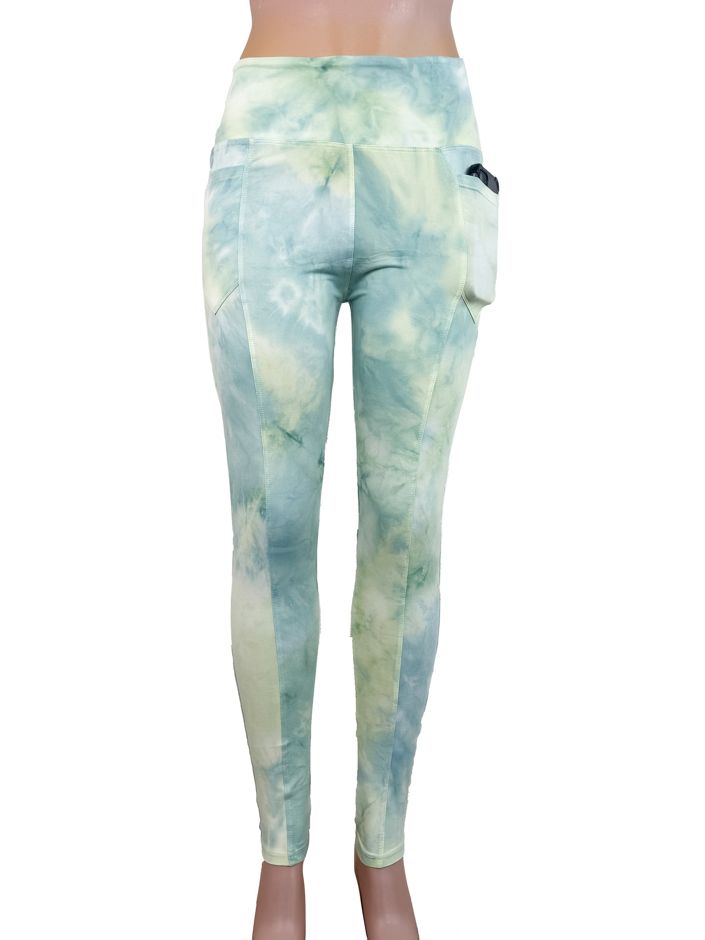 Women's Workout Leggings - High-Waist Printed detail view