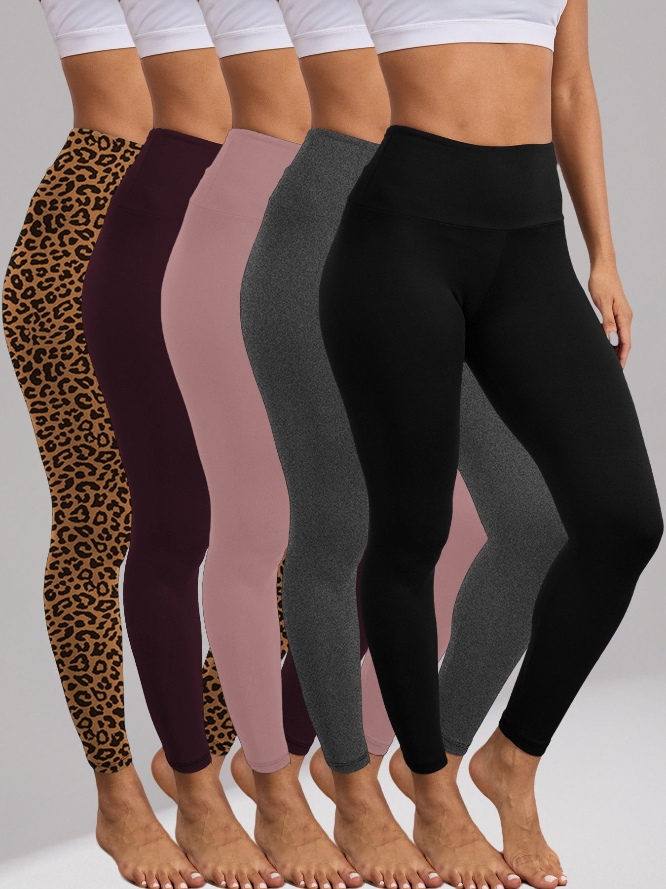 Women's Workout Leggings - High-Waist Tummy Control detail view