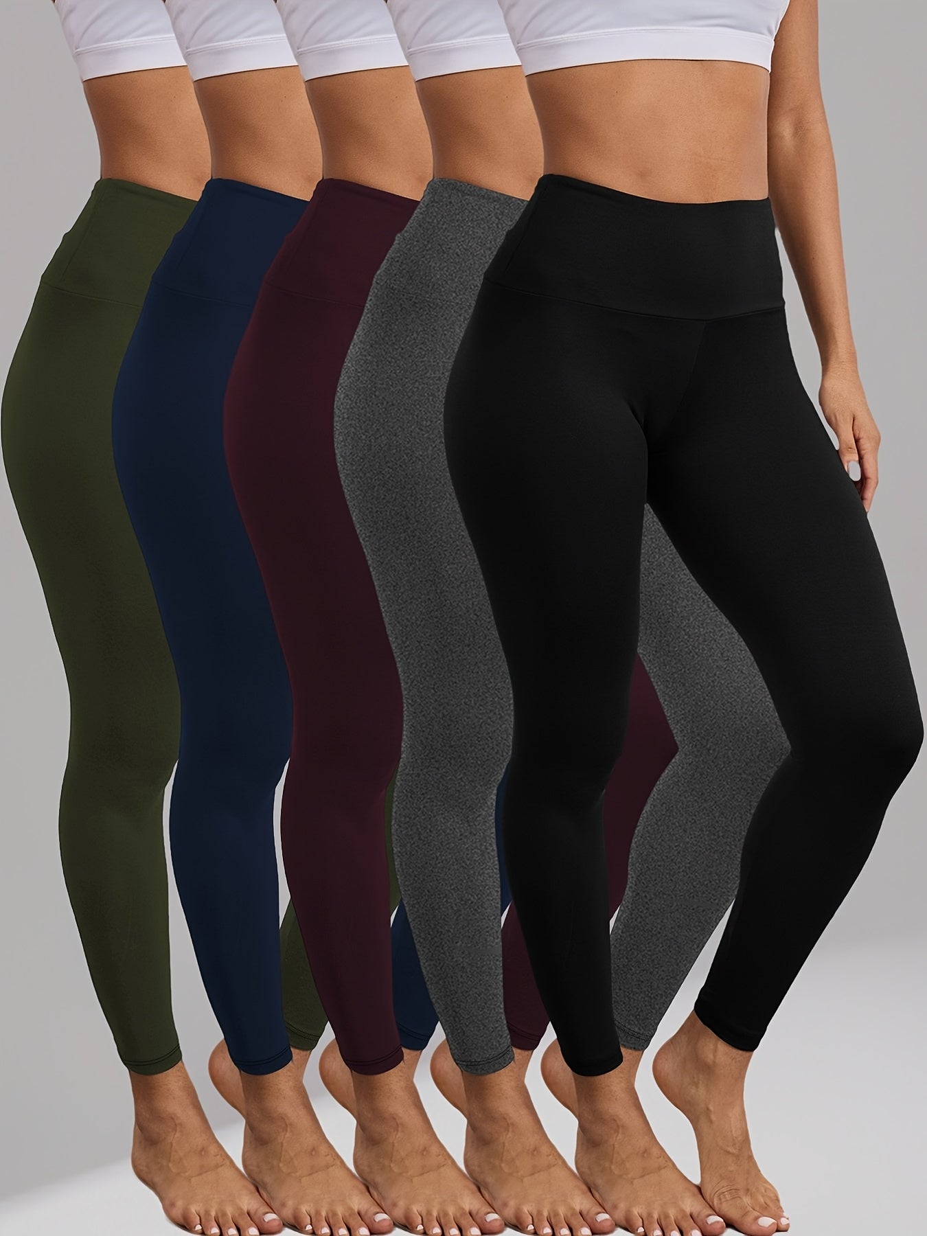 Women's Workout Leggings - High-Waist Tummy Control detail view