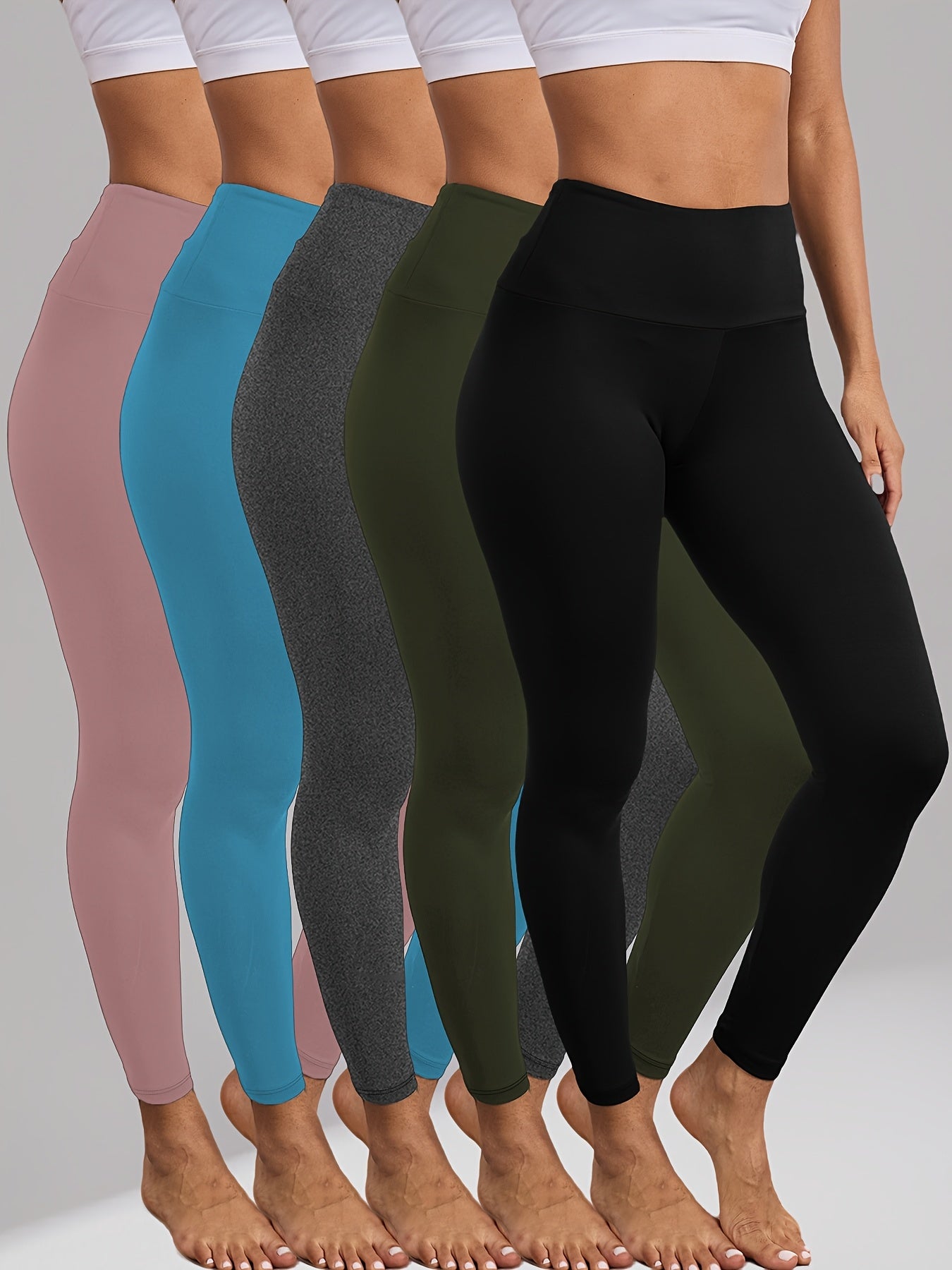Women's Workout Leggings - High-Waist Tummy Control detail view
