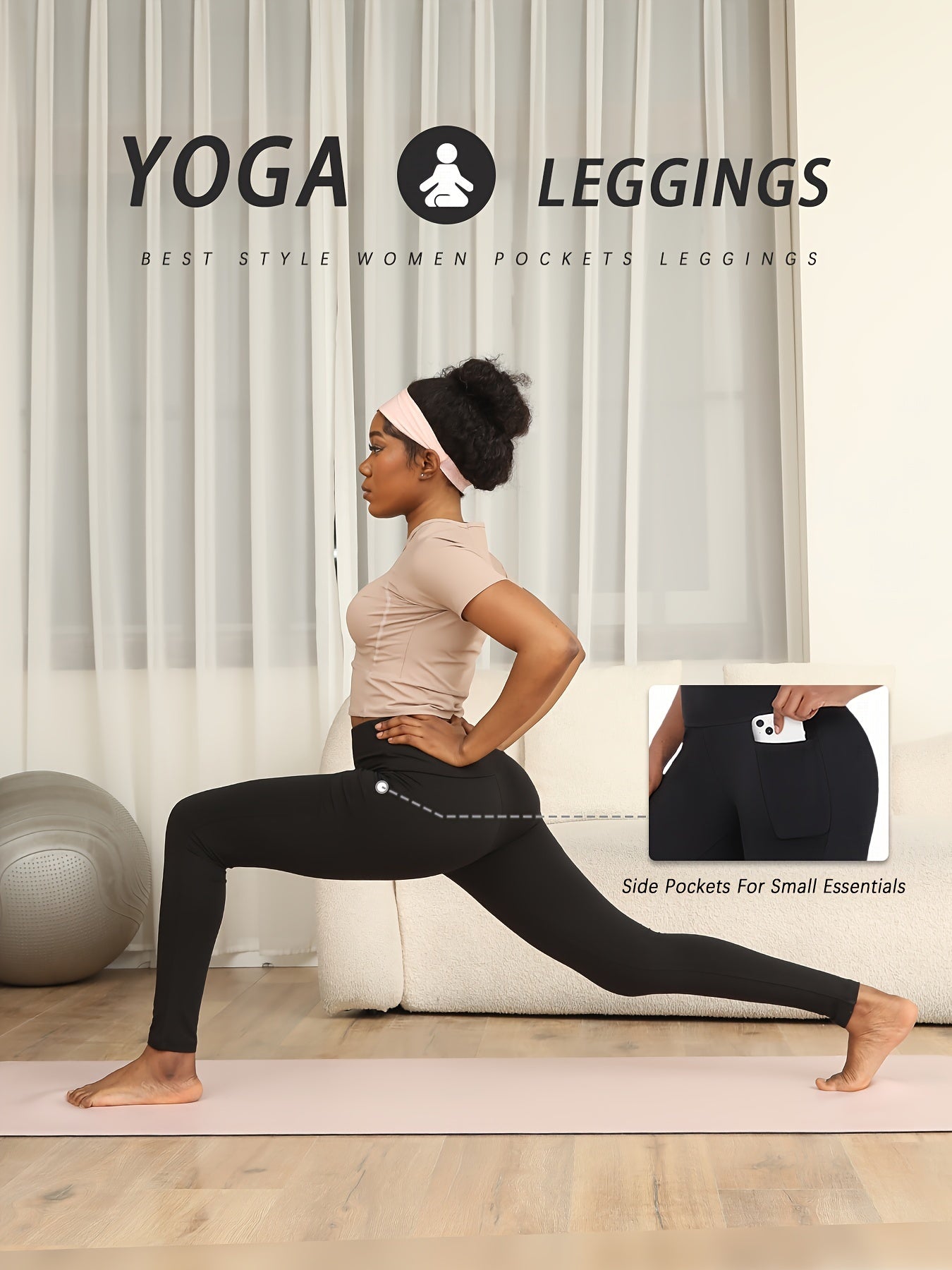 Women's Workout Leggings - Mixed Color 16 Pockets detail view