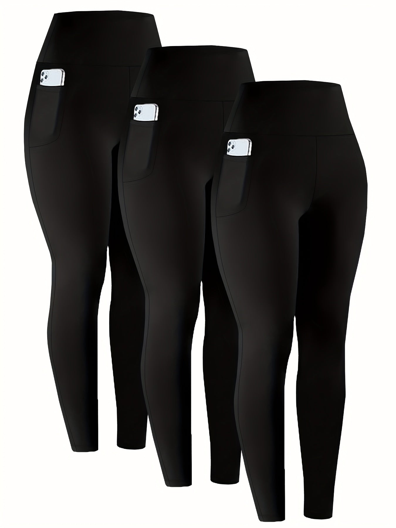 Women's Workout Leggings - Mixed Color 16 Pockets detail view