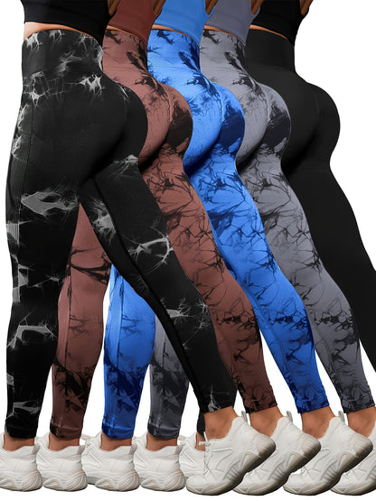 Women's Workout Leggings - Multicolor 1 Tummy Control – view 2
