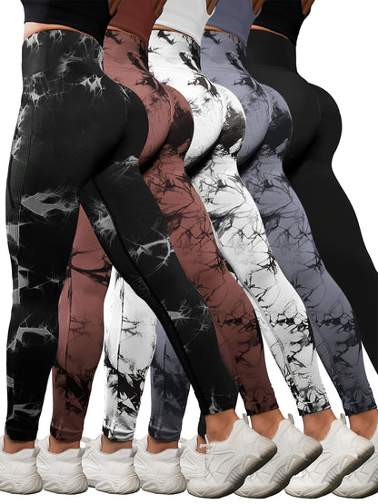 Women's Workout Leggings - Multicolor 1 Tummy Control detail view
