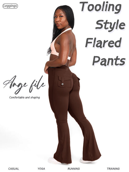 Women's Workout Leggings - Pockets Flared Fit – view 9