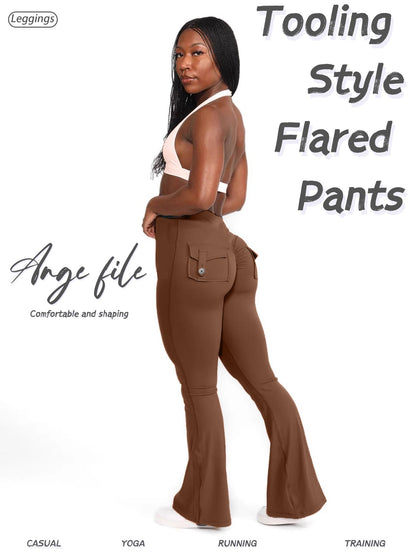 Women's Workout Leggings - Pockets Flared Fit – view 10