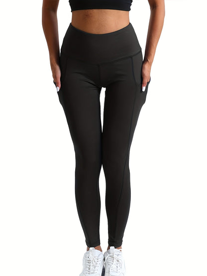 Women's Workout Leggings - Purple, Burgundy, Gray, Black Clean Finish detail view
