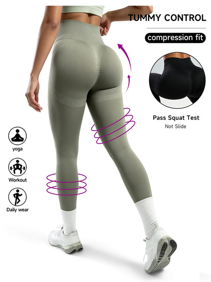 Women's Workout Leggings - Sculpting Detail Stretch Fit detail view