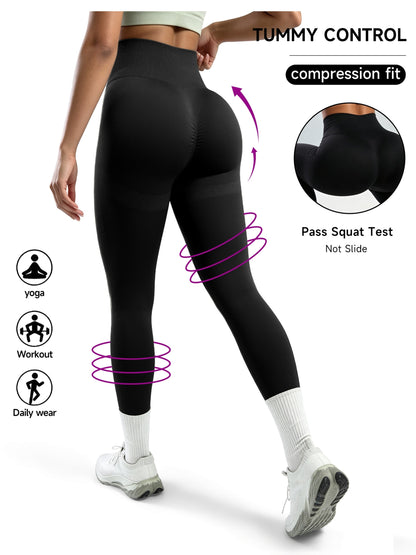 Women's Workout Leggings - Sculpting Detail Stretch Fit – Brown option – view 2