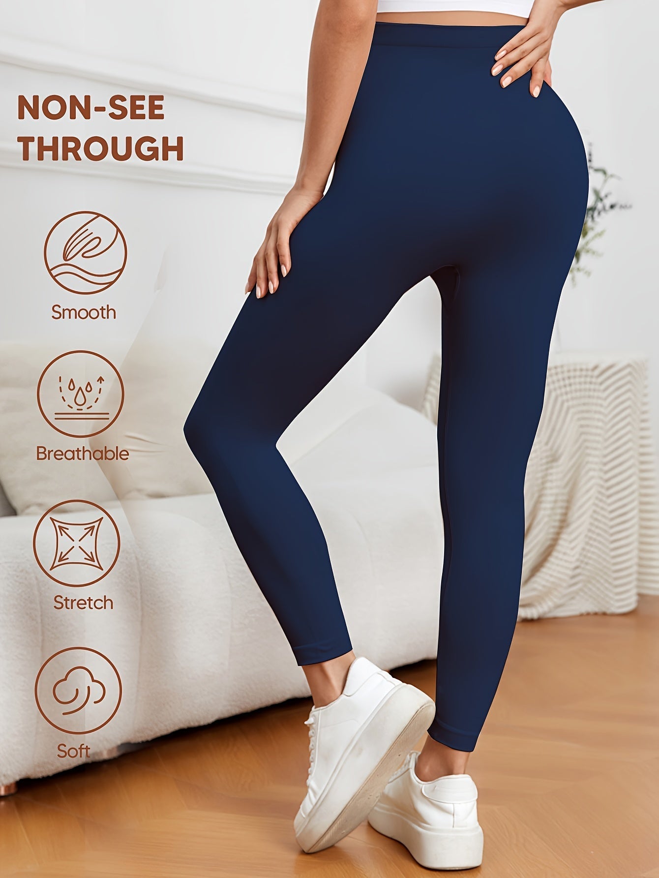 Women's Workout Leggings - Stretch Fit detail view