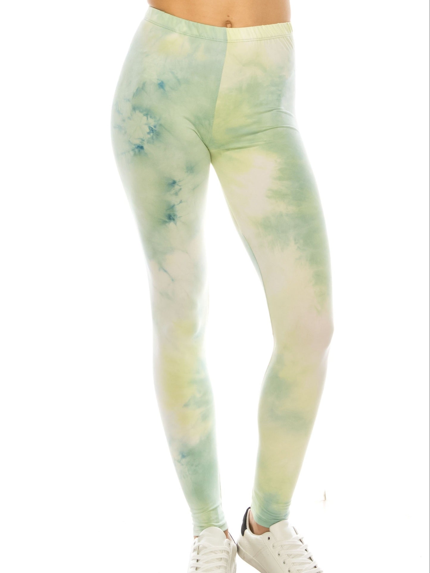 Women's Workout Leggings - Tie-Dye Print Slim Fit detail view